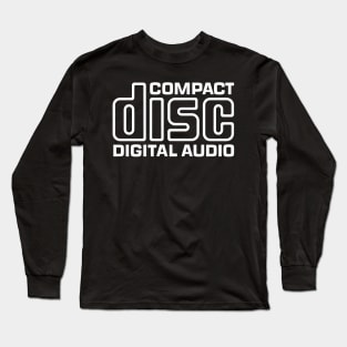 Compact Disc Digital Audio Logo CD Collector Audiophile Gift Cool Retro Vintage 80s 90s Aesthetic Meme Long Sleeve T-Shirt